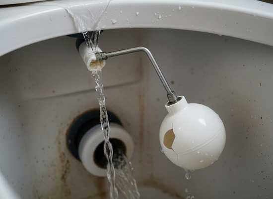 plovak u kotliću pokvaren